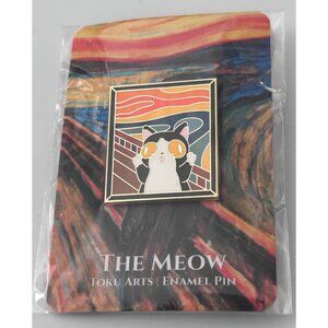 The Meow Cat Kitten Enamel Pin By Toku Arts Inspired By The Scream Artwork